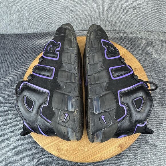 Nike Air More Uptempo Shoes Youth Size 6.5Y Black Purple Basketball DX5954-001 - Picture 6 of 9